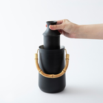 【日本孔雀Peacock】不鏽鋼真空斷熱 酒燗器+德利陶瓷 清酒壺 溫酒器 溫酒壺 居酒屋 兩件套-(330ML), , large