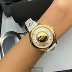 [星晴錶業]VERSUS VERSACE手錶,40mm,VV00313白色錶面金色錶殼白真皮皮革錶帶款, , large