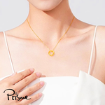 【Prisme Gold】黃金項鍊 莫比烏斯圓環 鍊墜項鍊 (金重：約0.05錢±0.02), , large