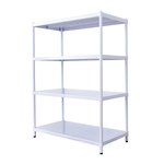 【Y HOUSE】90x45x120cm 4-layer hole-free iron plate storage rack, rack, iron rack - painted white, , large