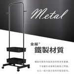 【Y HOUSE】Minimalist mobile coat rack, casual clothes rack, open fitting rack, hanging clothes rack, clothes rack, wardrobe rack with wheels - black, , large