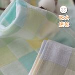[Kaimei Cotton Industry] Colorful plaid cotton gauze adult towel double-layer gauze adult towel seven randomly selected groups, , large