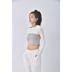(S) 【安于晴Charlene私服】質感修身短版白色長袖上衣二手衣, , large