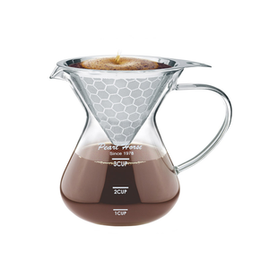 PEARL HORSE Baruni Pour Over Coffee Pot – Double Layer Filter – TA-G-10-3D