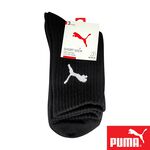 PUMA 男女款運動中筒襪1雙裝 彪馬 跳豹 男襪 女襪 襪子 運動襪 小腿襪 棉襪 柔軟 舒適 高彈 耐磨 黑 白, , large