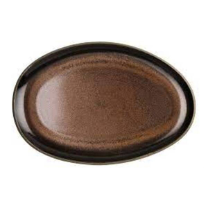 Rosenthal-Junto shaped round plate - brown bronze 28.5cm