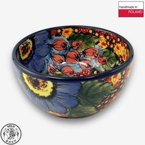 【SOLO Vintage】Cerraf Polish Pottery 13cm Rice Bowl Where Flowers Bloom Deeply Series Made in Poland