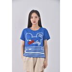 (M) meideo米奇造型藍色短袖上衣二手衣, , large