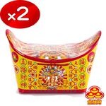 【金發財金紙】賜財運補財庫-五路財神大元寶-2入組(金紙-豪華版五路財神系列), , large