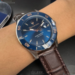 [星晴錶業]MASERATI手錶,44mm,R8851100004寶藍蜂巢幾何錶面寶藍錶殼咖啡色真皮皮革錶帶款, , large