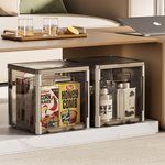 【AOTTO】透明極簡風可堆疊收納箱-燕羽灰(AL-015GR*2), , large