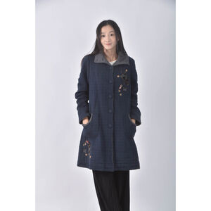 (XL) juju family格紋藍色外套二手衣
