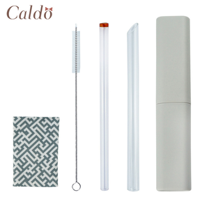 [ Caldo卡朵 ] 不搞混小煙囪玻璃吸管5件組(附盒)-  琥珀茶