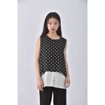 (S) jenny hsu假兩件黑色上衣二手衣, , large