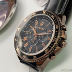 [星晴錶業]MASERATI手錶,46mm,R8851101008古銅色錶面古銅色錶殼深黑色真皮皮革錶帶款, , large