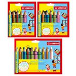 【德國天鵝STABILO】woody 3 in 1 duo 伍迪樂3合1可水洗水彩粉蠟筆 雙色筆頭6色(ST8826-2), , large