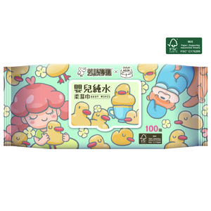 [寶富華]加蓋 芳詩傳德 嬰兒純水柔濕巾100抽