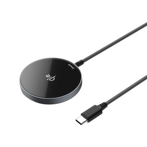 【amuok】Minimalist Qi2 magnetic wireless charger LINE TYPE(Black)