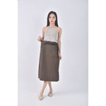 (L) t parts質感開岔工裝綠色長裙二手衣, , large