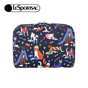 LeSportsac Extra Large Rectangular Cosmetic 加大型收納化妝包/ 雪國汪星人