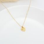 【Angel & Me】愛蓮 蓮花 s925 純銀厚鍍24k純金 項鍊 禮物, , large