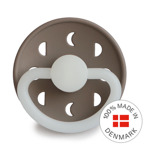 FRIGG Moon Phase - Round Silicone Pacifier - Portobello Night - Size 2