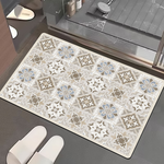 Nano suede soft diatomaceous earth water-absorbent anti-slip floor mat, , large