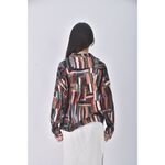 (XL) spades queen拼色綠色襯衫上衣二手衣, , large