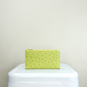 【M2nd】 Ostrich Slim Zip Wallet
