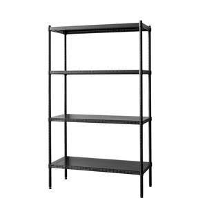 【Y HOUSE】90x35x150cm perforated plate four-layer rack perforated plate rack iron rack - black paint