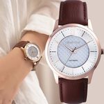 Relax Time RT-108S 太陽能時尚手錶-咖啡x玫瑰金/42mm RT-108S-3M, , large