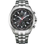 CITIZEN 星辰 光動能萬年曆電波錶-黑x銀/44mm AT8200-87E, , large