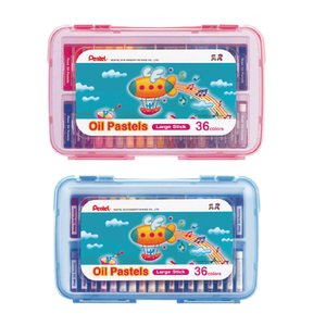 【Pentel 飛龍】36色特大粉蠟筆PP盒 /盒 GHTP-36 -