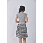 (L) 【金莎私服】my dress質感愛心藍色短裙二手衣, , large