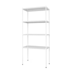 【Y HOUSE】75x45x180cm perforated plate four-layer shelf perforated plate shelf iron rack - paint white, , large