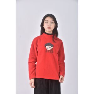 (M) 女孩紅色長袖上衣二手衣