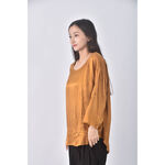(XL) 純絲棕色長袖上衣二手衣, , large