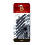 普思AP KOH-I-NOOR方形炭精條(6支組卡裝)褐色K4392, , large