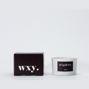 【英國 wxy】經典mini蠟燭-nights.波本酒 & 菸草/95g