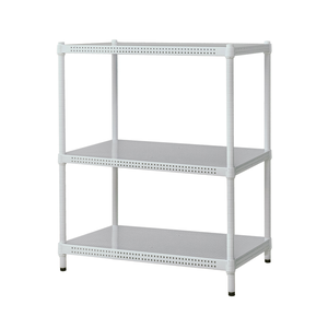 【Y HOUSE】75x45x90cm perforated plate three-layer shelf perforated plate shelf iron rack - paint white