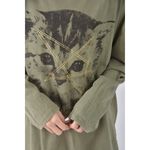 (XL) slate studios韓牌棉質圓領綠色長袖上衣二手衣, , large