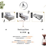 【Hampton 漢汀堡】莫里斯耐磨皮單人沙發床-岩石灰, , large