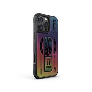 [亞瑟3C]SKINARMA iPhone 16 Pro Max Kira Kobai 東京款磁吸充電支架防摔手機殼 附掛繩環 -黑色
