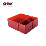 【O-Life】B-014 stacking storage box-white 5-piece set, , large
