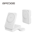 iBRIDGE 急速Qi2三合一無線折疊充電器-白, , large