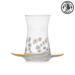 【SOLO歐洲家居】LCW Home 土耳其製 130ml 雛菊花園款玻璃茶杯六件組, , large