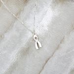 【Angel & Me】Miss You Ribbon s925 sterling silver necklace Birthday gift, , large