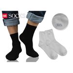 【BVD】1/2 細針男襪<黑>BN704 男襪 短襪 休閒襪, , large