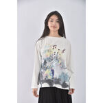 (M) scolar棉質純棉白色長袖上衣二手衣, , large