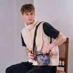 SOLIS 反光骷髏系列旅行隨身側背小包-水籐黃, , large